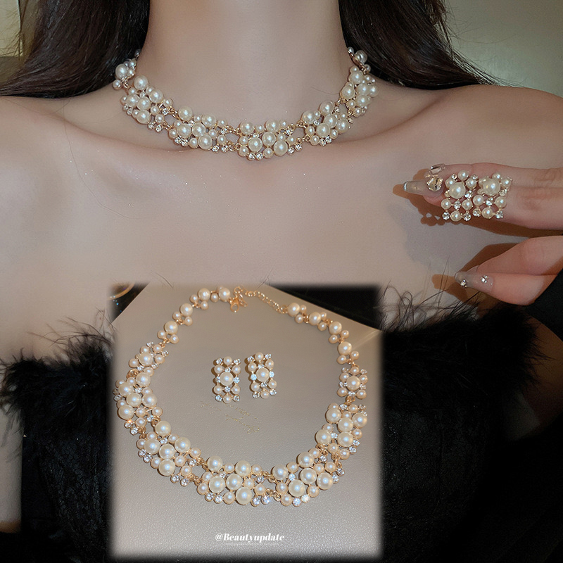 合金仿珍珠项链 【小茵家】简约搭配颈链