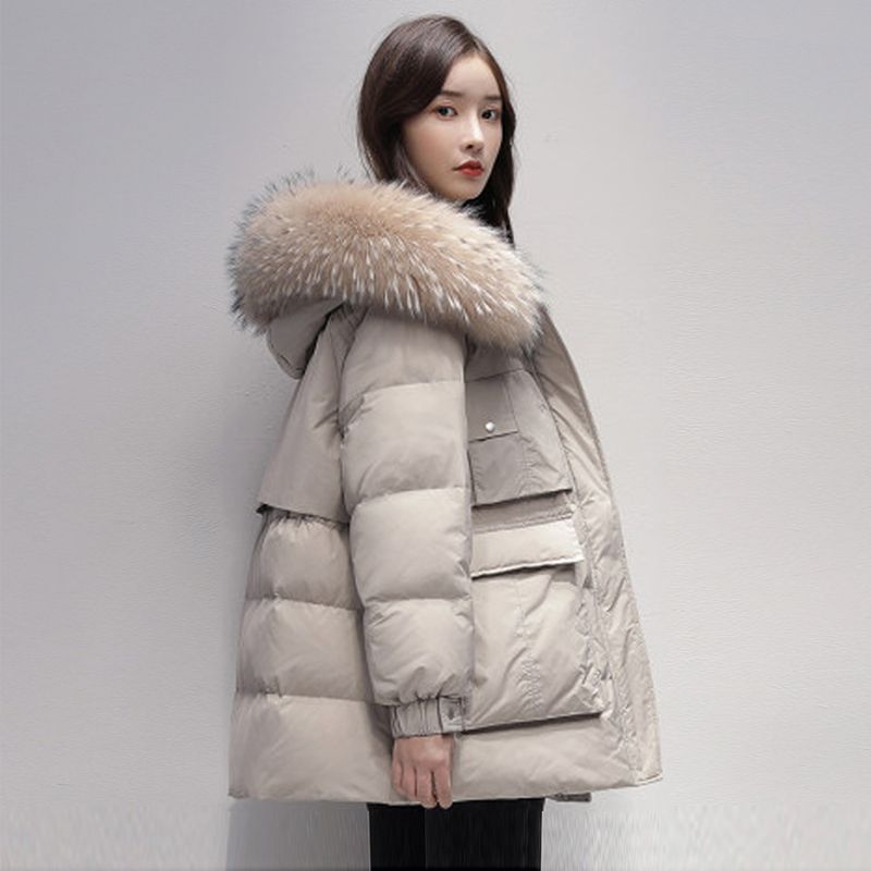 波司登大码羽绒服300斤女中长款胖mm200微胖加肥加大冬款派克服加