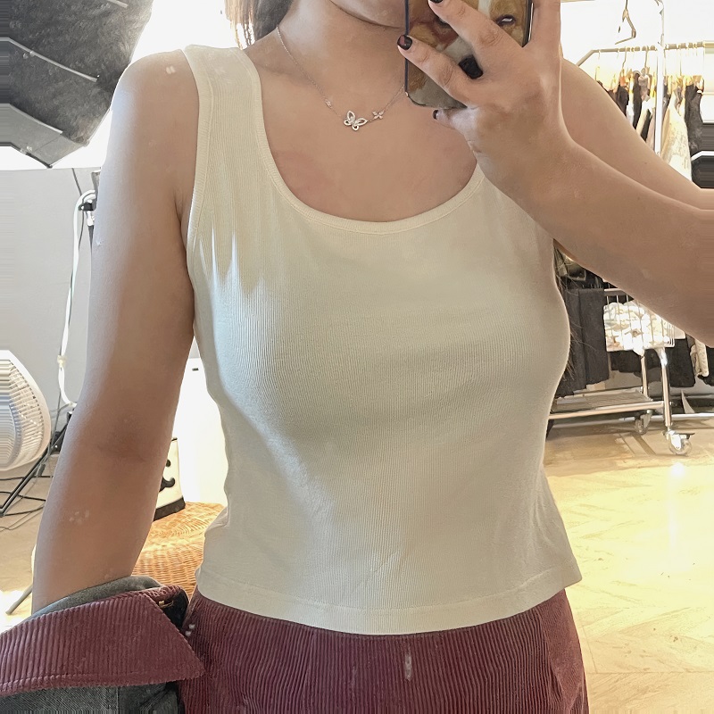 维维&南岛风大码女装2025春夏新款百搭修身胖mm显瘦无袖T恤ZYY333