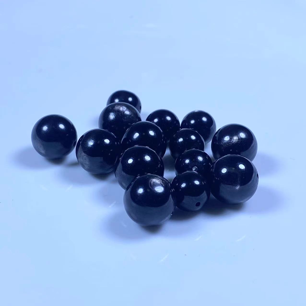 天然金运石（黑金刚）散珠单珠圆珠 DIY手串串珠  精品精美高货