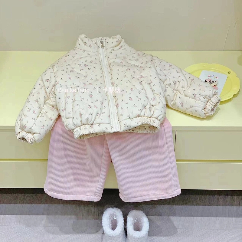 （no退no换）女童碎花夹棉外套2024秋冬新款韩版童装小女孩棉服套