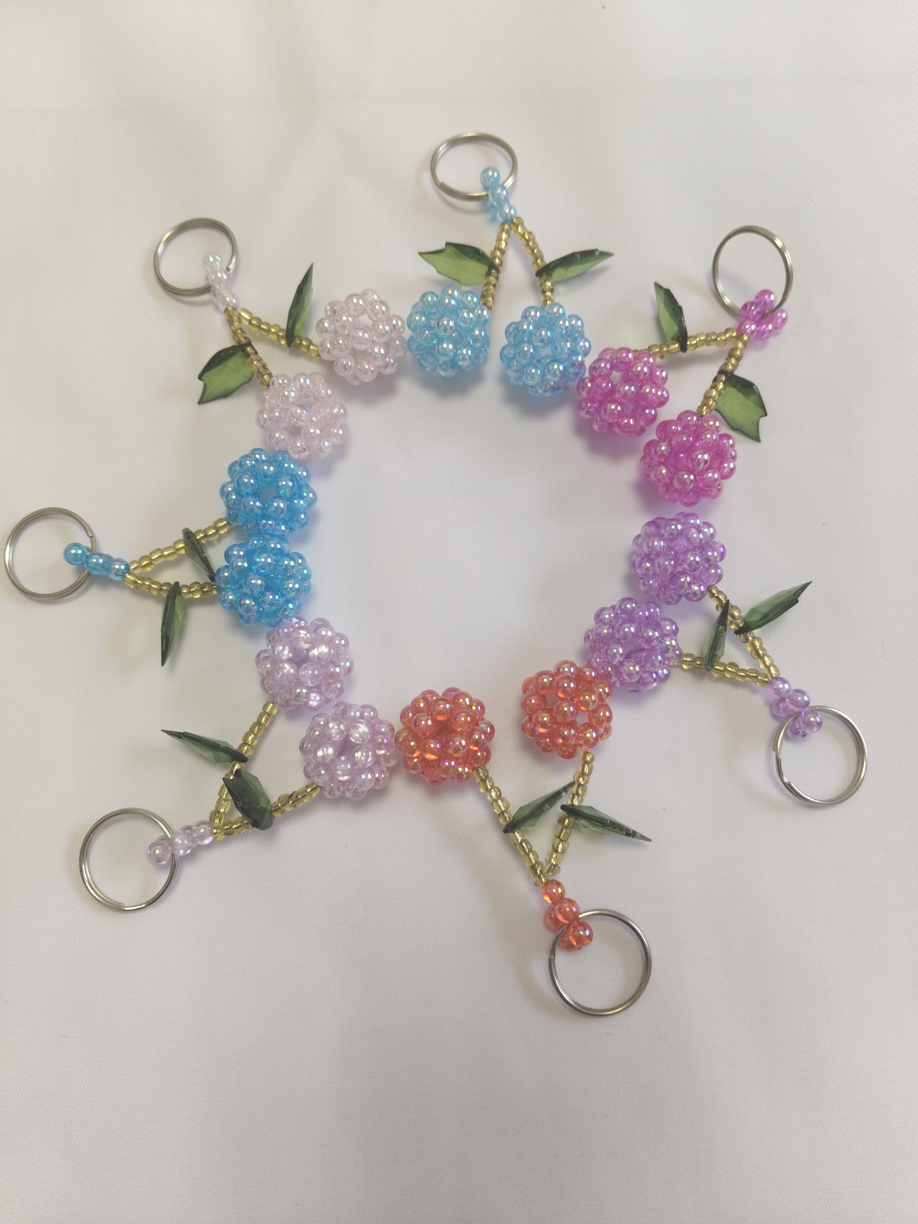 手工串珠小樱桃挂件
