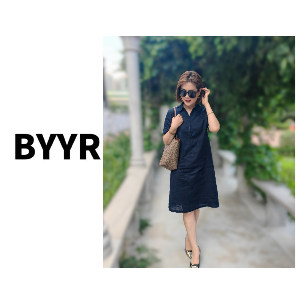 BYYR伴月伊人亚麻连衣裙