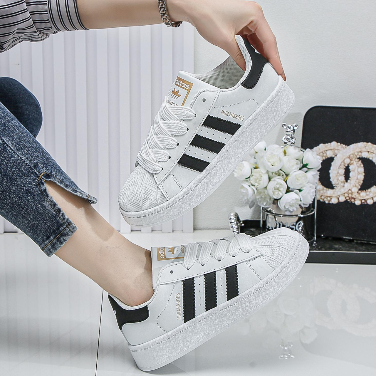 常年款纯原金标三叶草贝壳休闲女学生百搭经典潮流小白鞋情侣板鞋