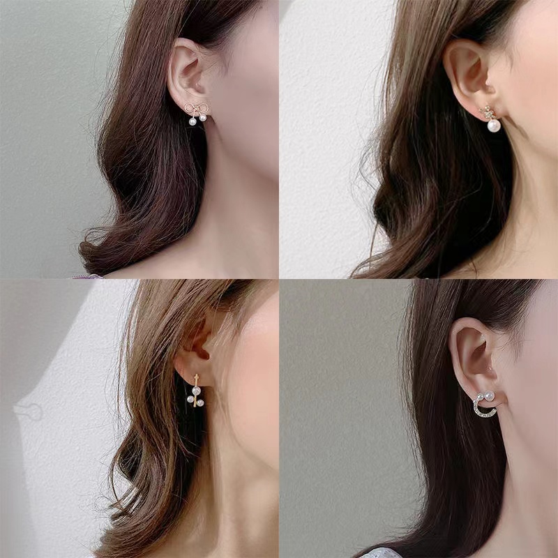 925银合成锆石耳饰 925银合成锆石耳饰气质简约养耳洞2025耳钉