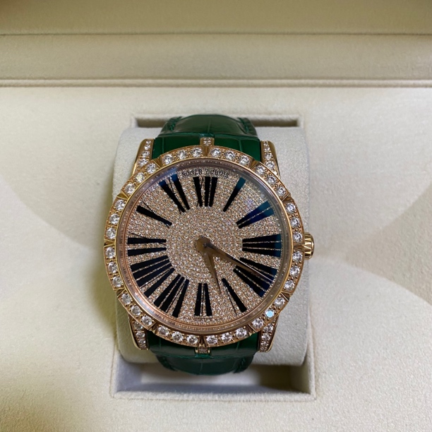 99新 ROGER DUBUIS/罗杰杜彼 浦京站/45表径/自动机械/原钻满钻