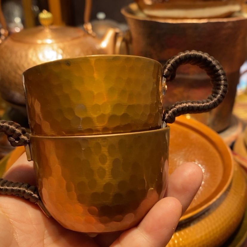【闪购商品】紫铜2只端把杯