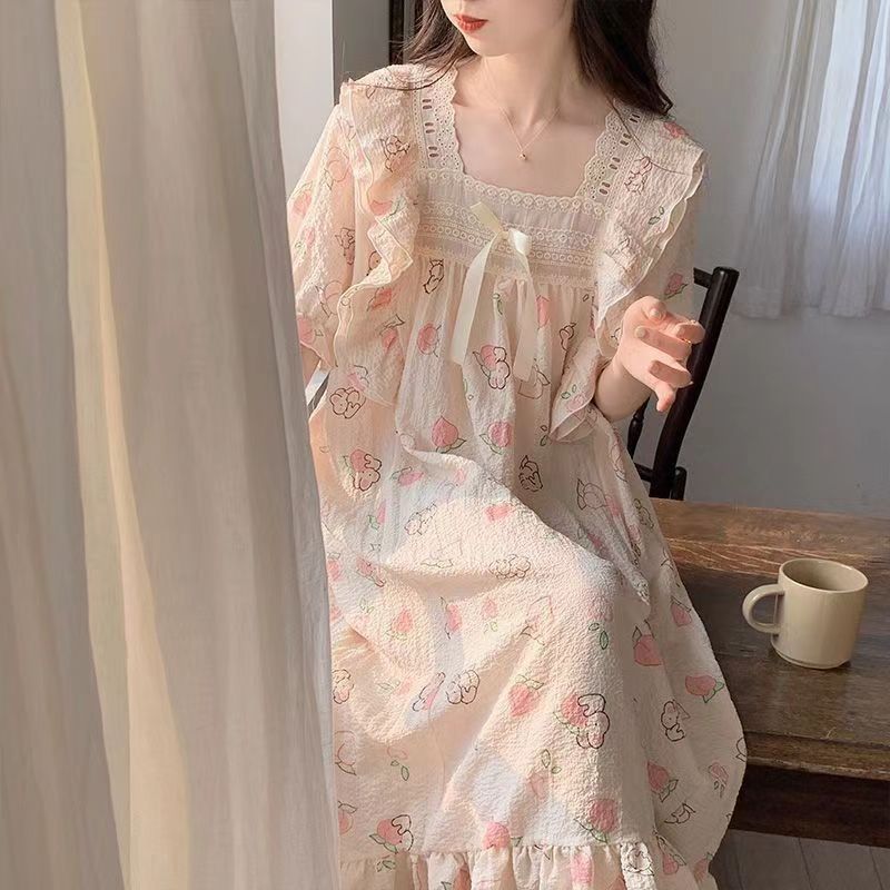 睡衣孤品价格拍这里！参考直播间ins家居服长款家居服蕾丝薄款春秋