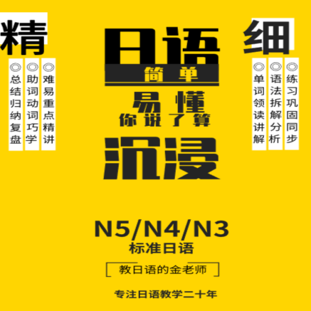 金老师标准日语0-N3/简单易学