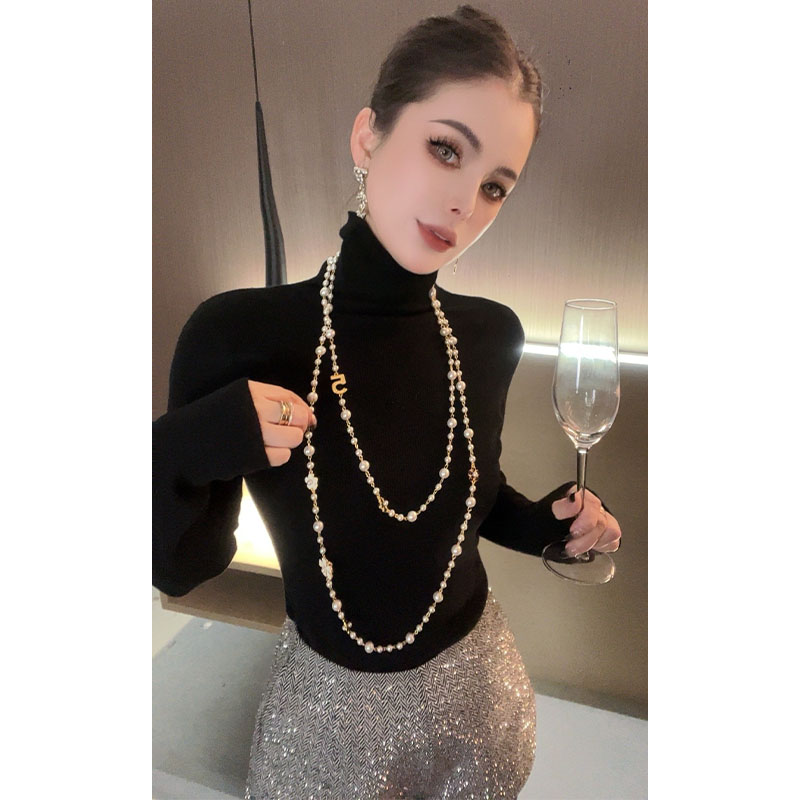 非金属树脂项链 重工百搭珍珠项链XL30079