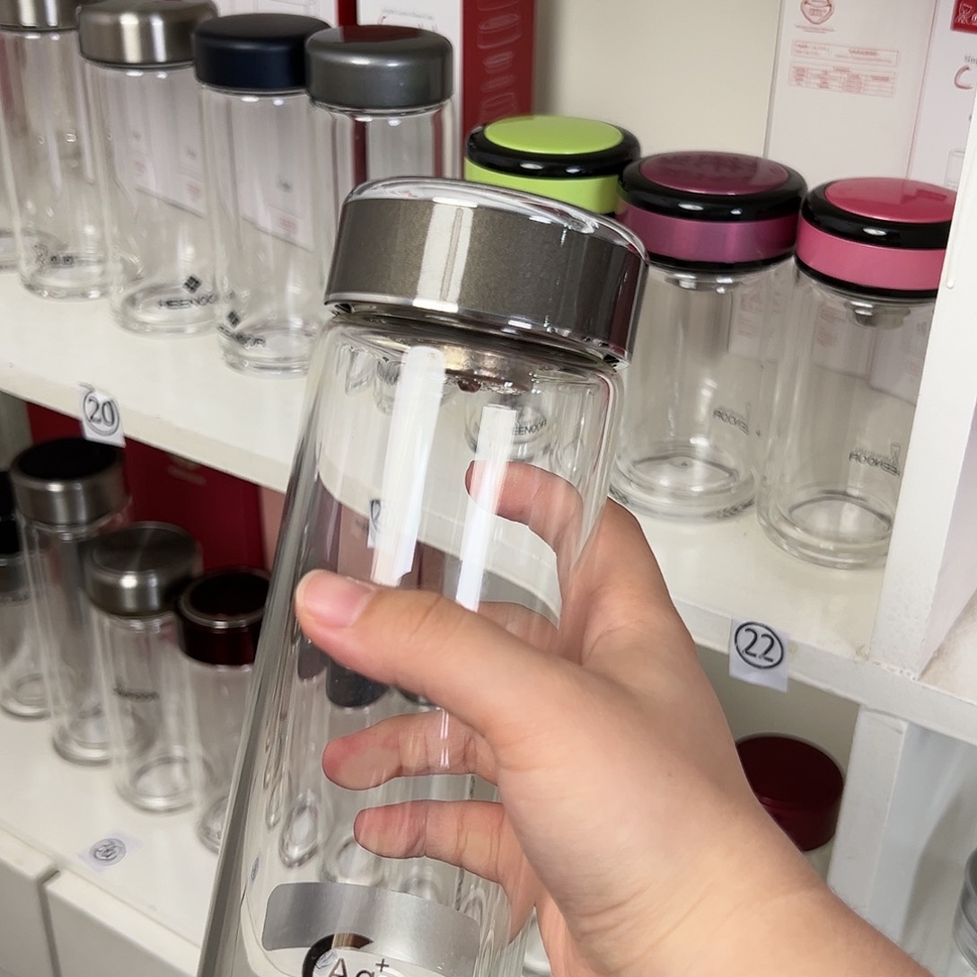 【闪购商品】希诺单层玻璃杯390毫升银色