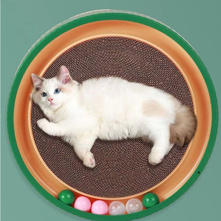 猫抓板窝塑料外壳猫抓板可替换内芯镂空设计自嗨型磨爪可水洗猫窝