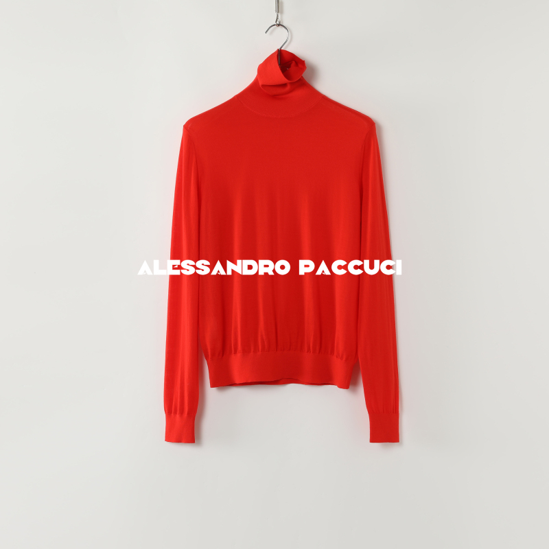 AP洛哥44211ST【盈柔】高领100精纺羊毛纯色百搭针织套头衫2024冬