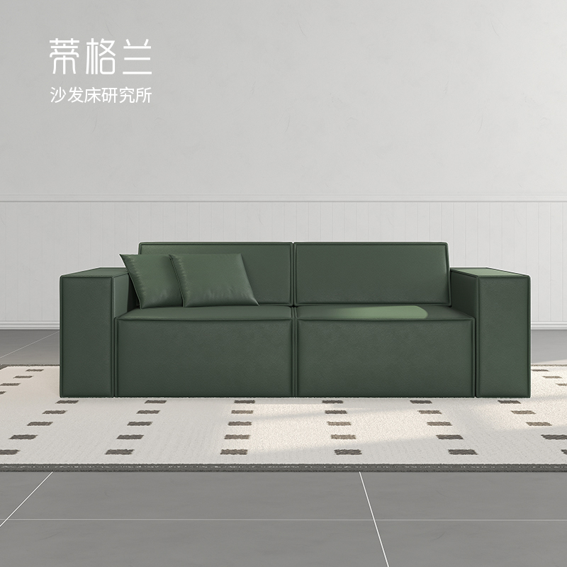 真皮多功能电动沙发床意式可节伸缩客厅直排智能床两用豆腐块沙发