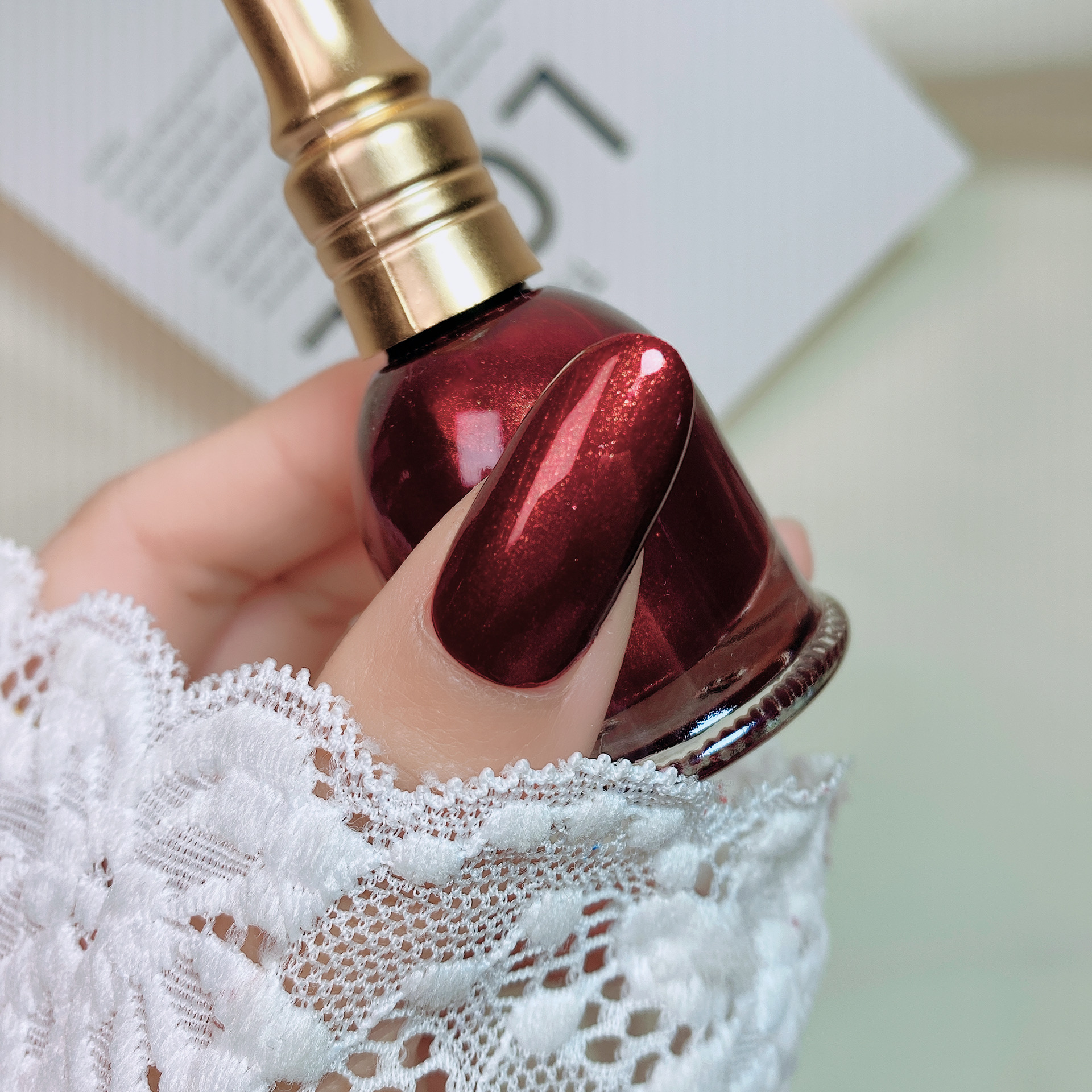 2025新款网红免烤速干甲油持久显白学生油性流行双11~58珠光酒红