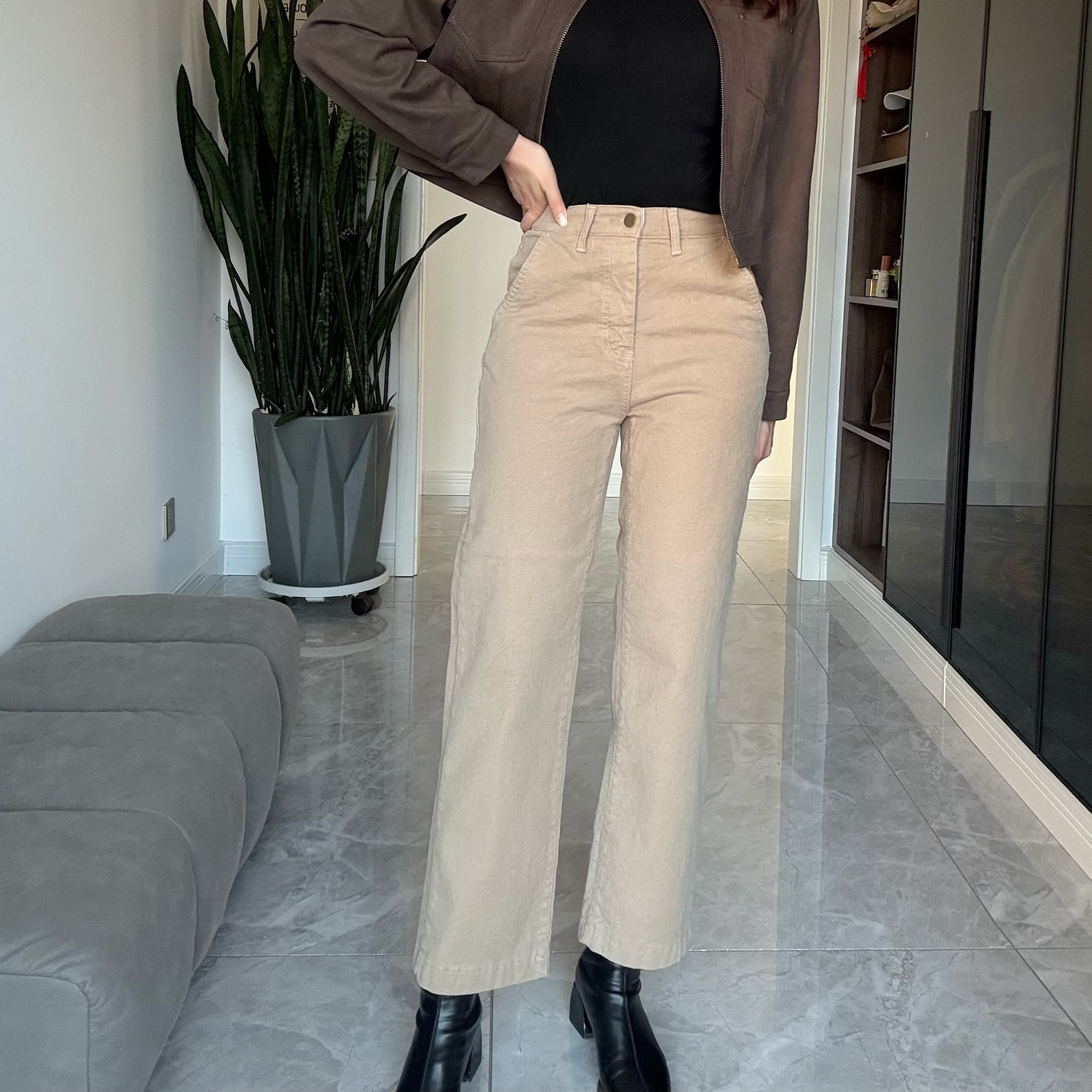 【H.L】【冬/加绒】【微阔腿】香草 #904 高腰休闲裤显瘦高弹力裤子