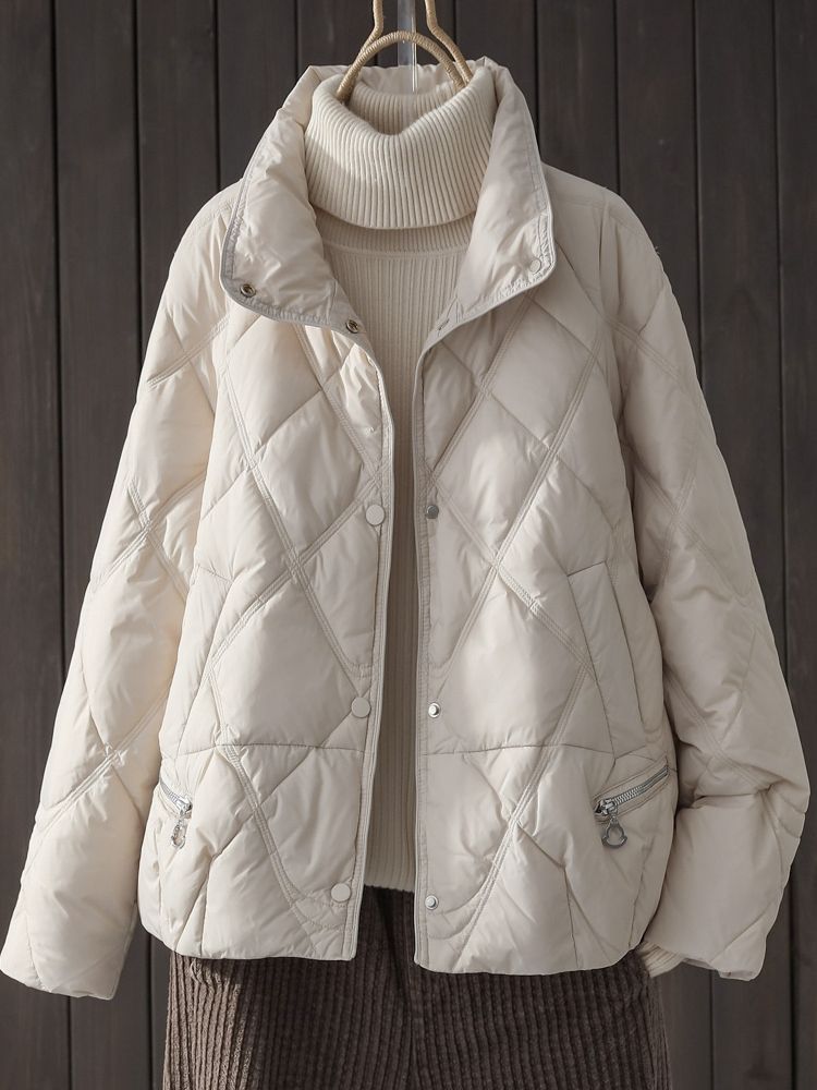 波司断码乐甄选羽绒服冬季立领羽绒服女款2023年新款韩版菱格休闲