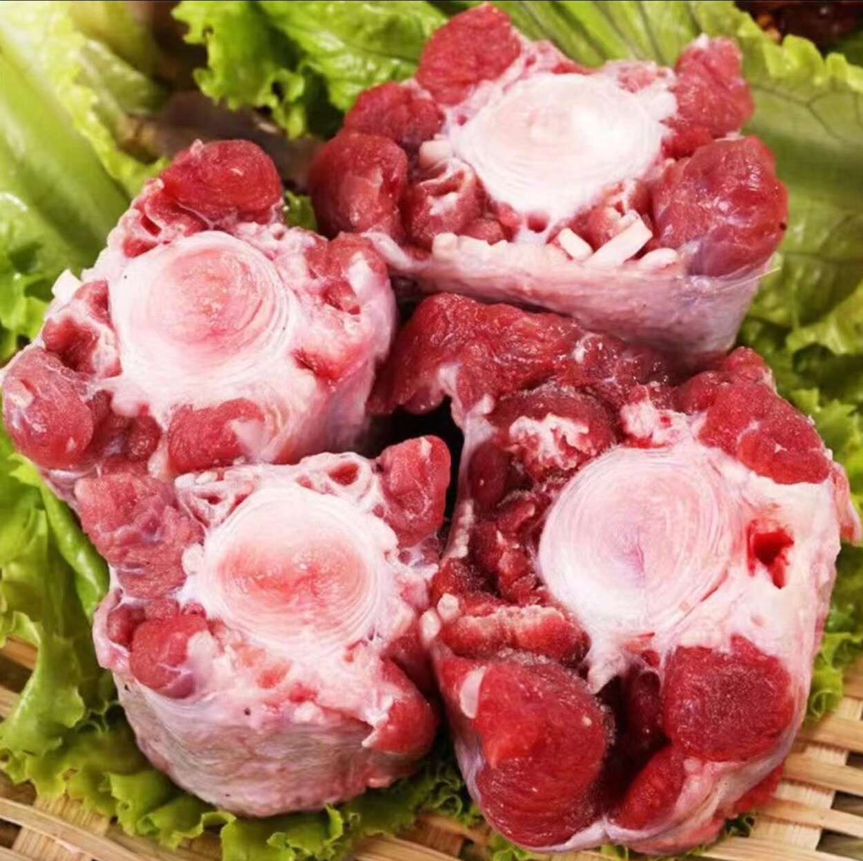 【圣德】牛尾骨4斤装 清真原切牛尾骨 新鲜好吃味道鲜美品质有保障