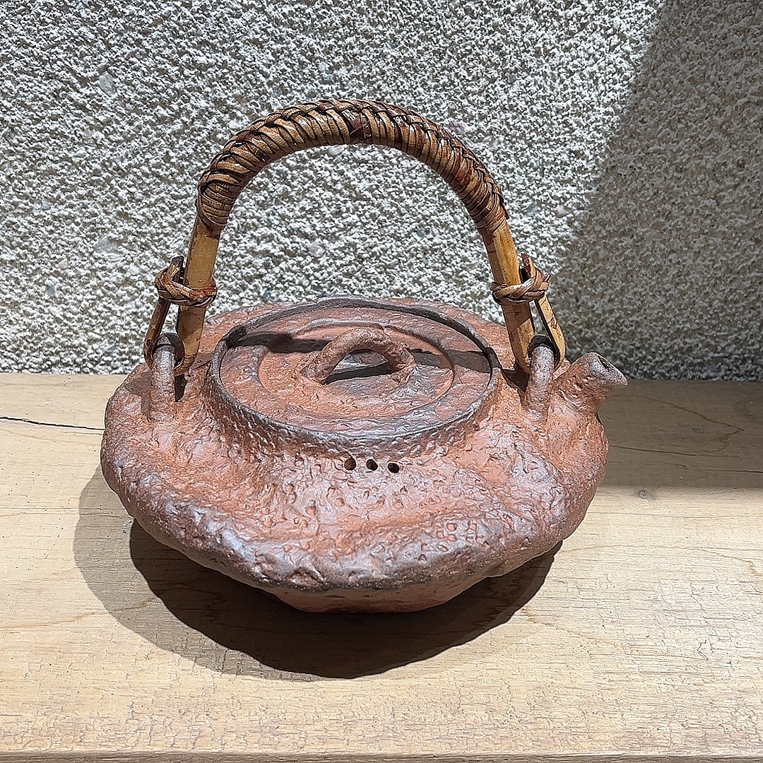 粗陶岩泥中式复古炭火围炉煮茶壶户外家用烧水烤茶器具创意水壶