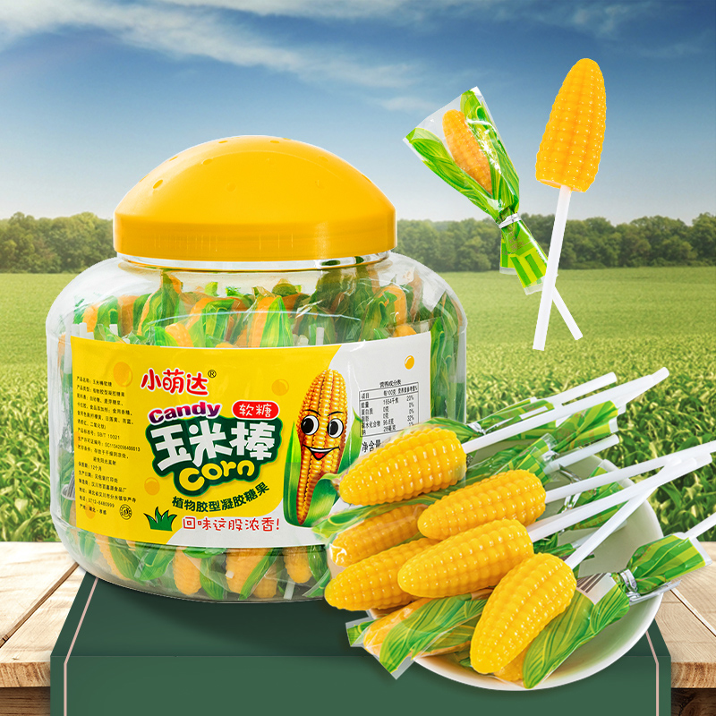 【玉米味软糖】棒棒糖儿童卡通独立包装休闲零食玉米味糖果醇香罐装