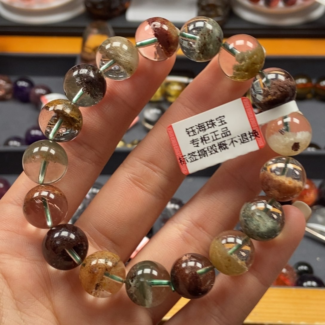 水晶四季幽灵手串未镶嵌12.5mm