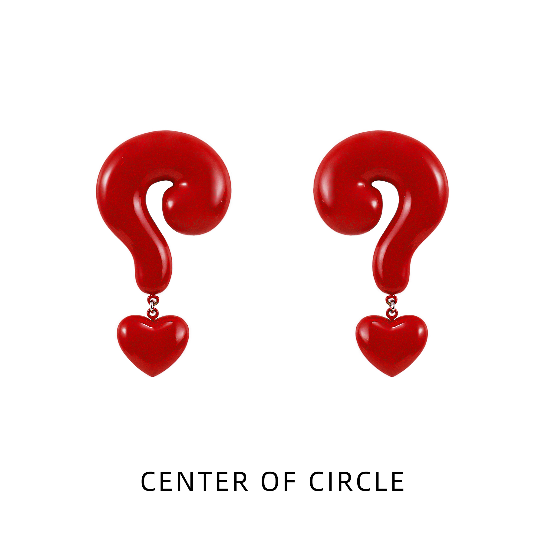 CENTEROFCIRCLE/圆心 锌合金珐琅耳饰 锌合金珐琅问号 耳坠耳钉