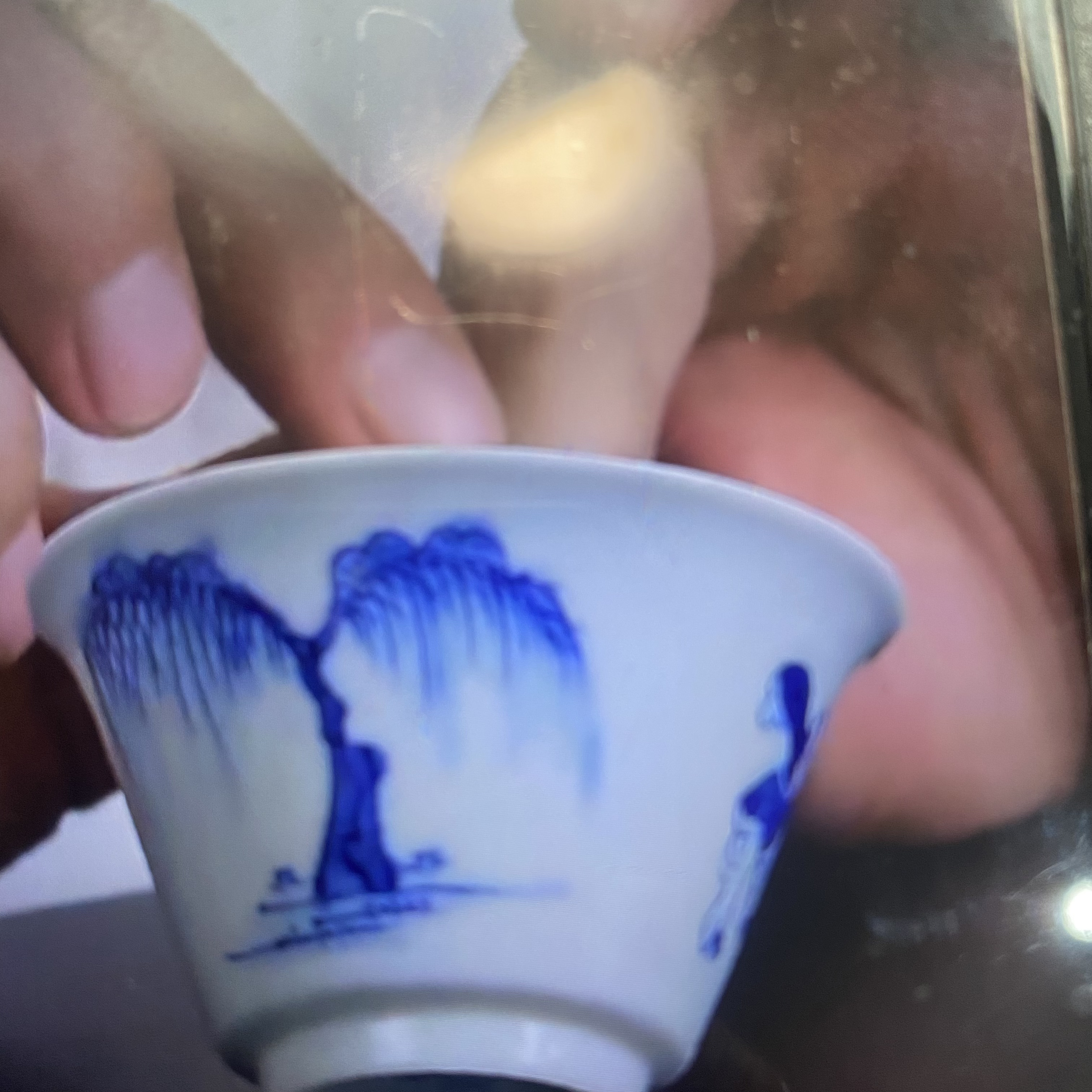 1411 青花人物故事主人杯
