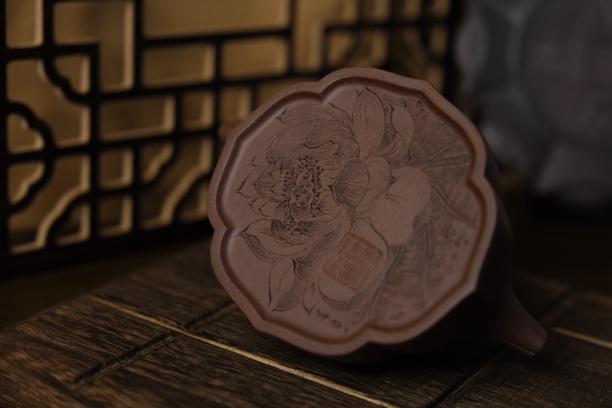 宜兴全手工紫砂壶筋纹器200cc