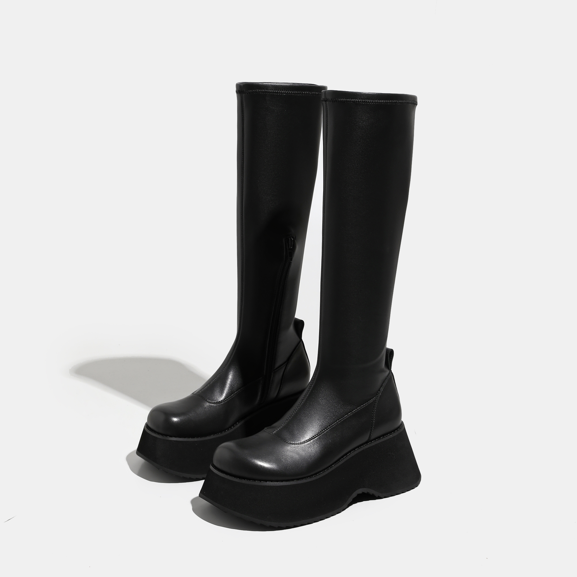 NICE SOO NICE弹力显瘦厚底款长靴