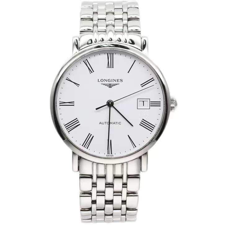 99新 Longines/浪琴  L4.910.4.11.6/博雅白盘罗马数字/39表径