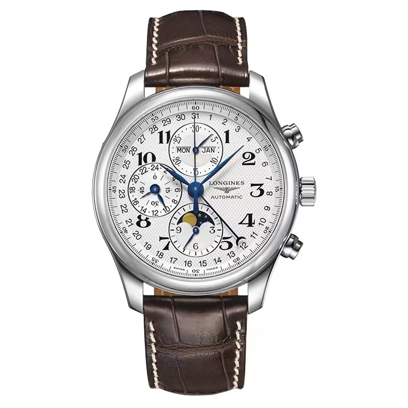 99新 Longines/浪琴 L2.673.4.78.3/名匠673八针月相/表径40