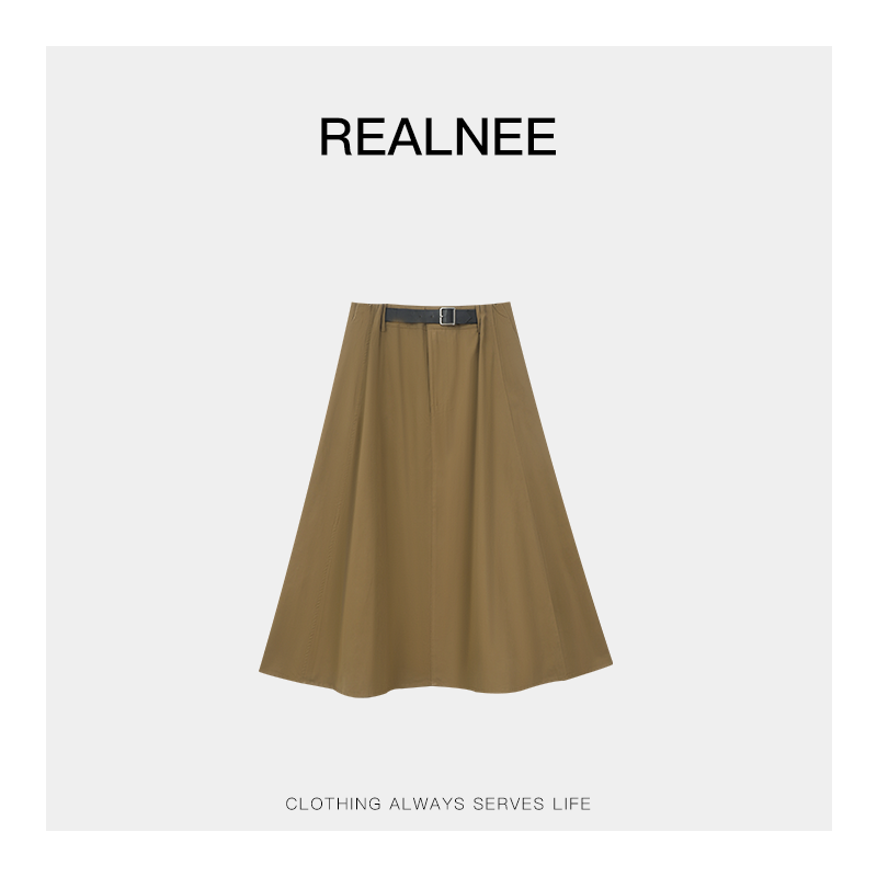 REALNEE【日落晚意】土耳其长绒棉复古半身裙美拉德腔调穿搭03607