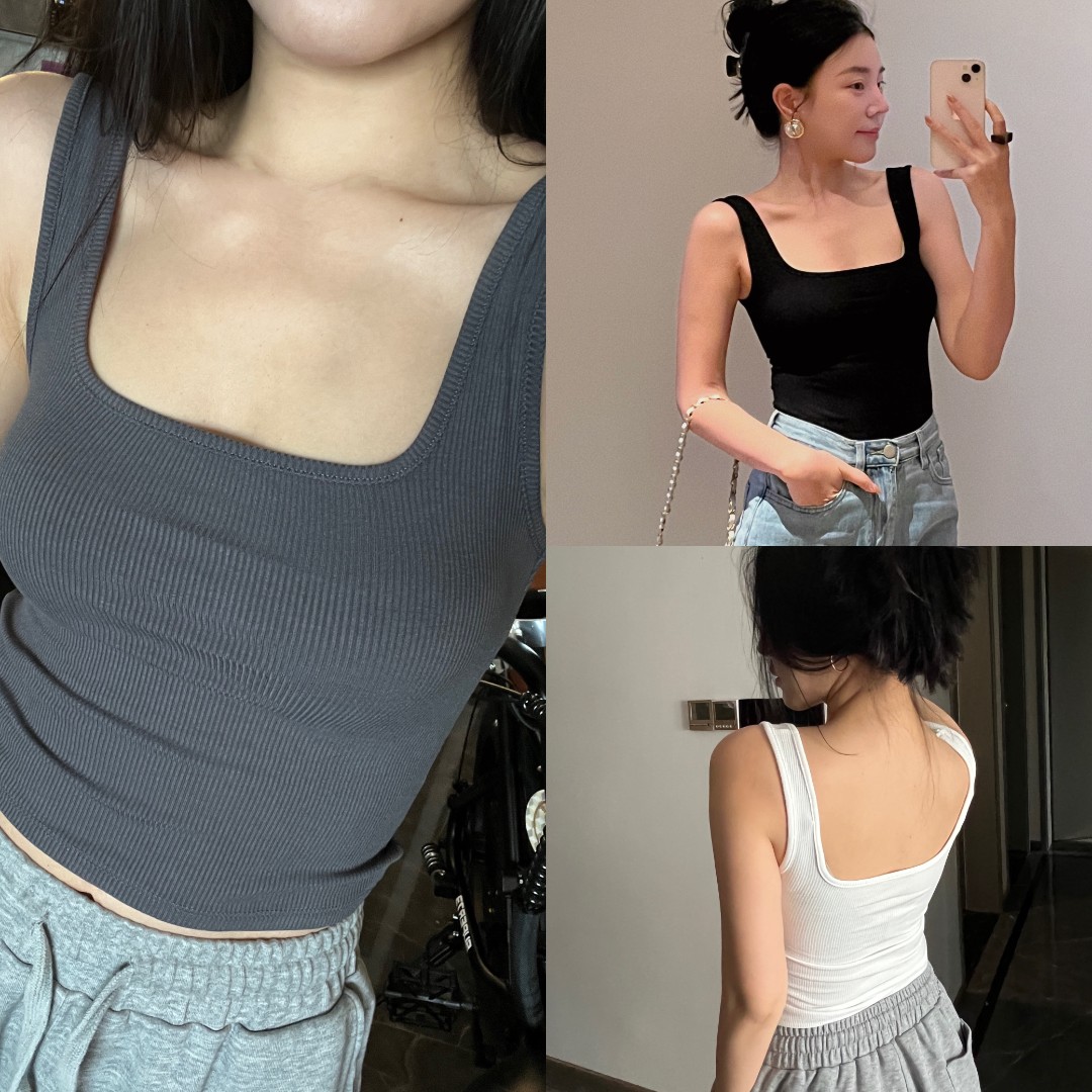 夏季新款两面穿弹力背心