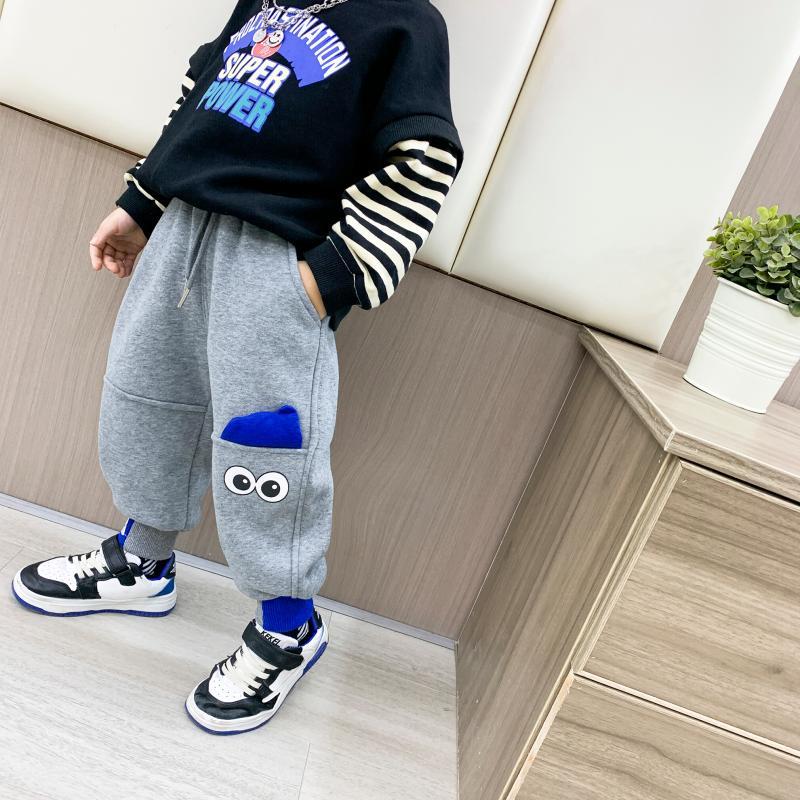 婴儿童加绒裤子冬季男女童外穿一体绒长裤小童薄绒裤宝宝洋气百搭