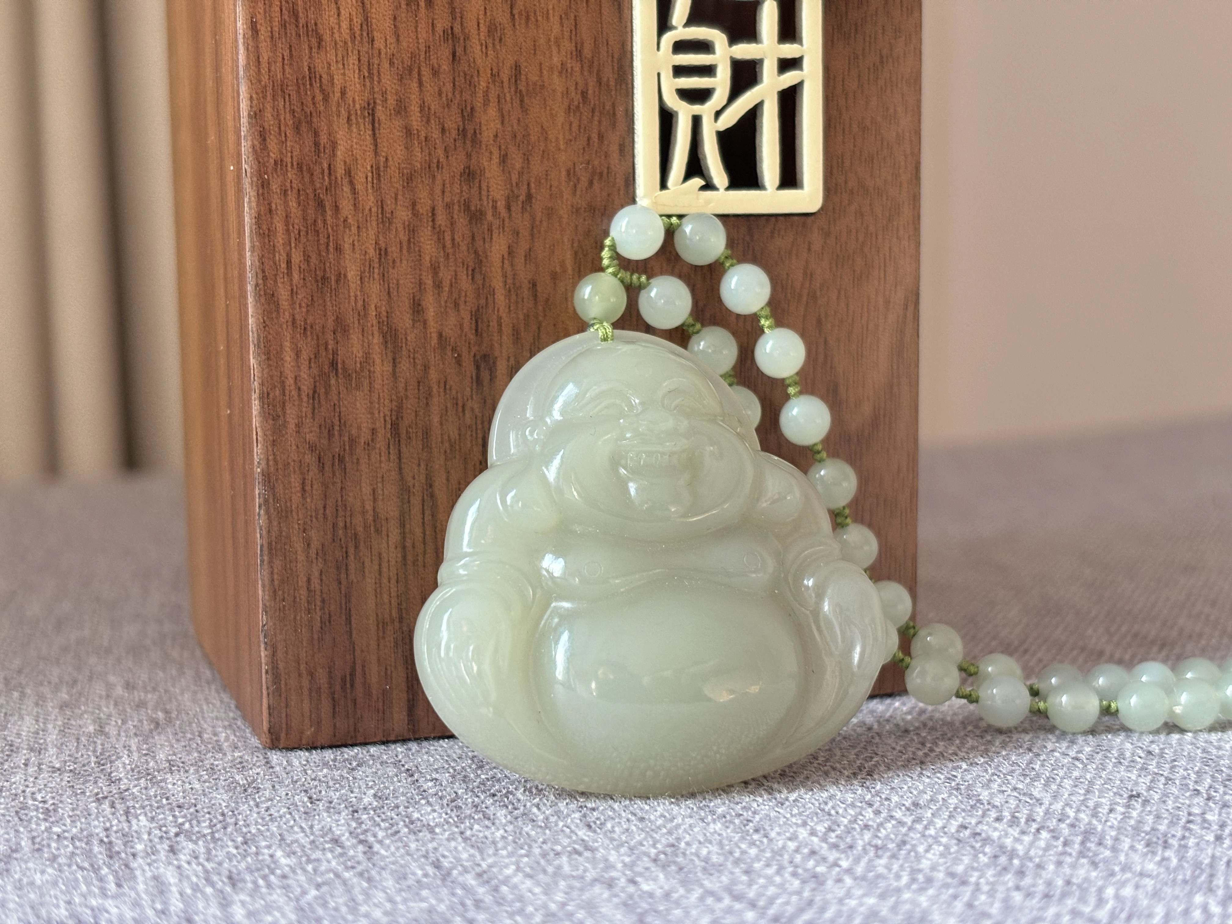 【贵妃玉】弥勒佛公项链吊坠*多样性发其一（赠和田玉珠链）