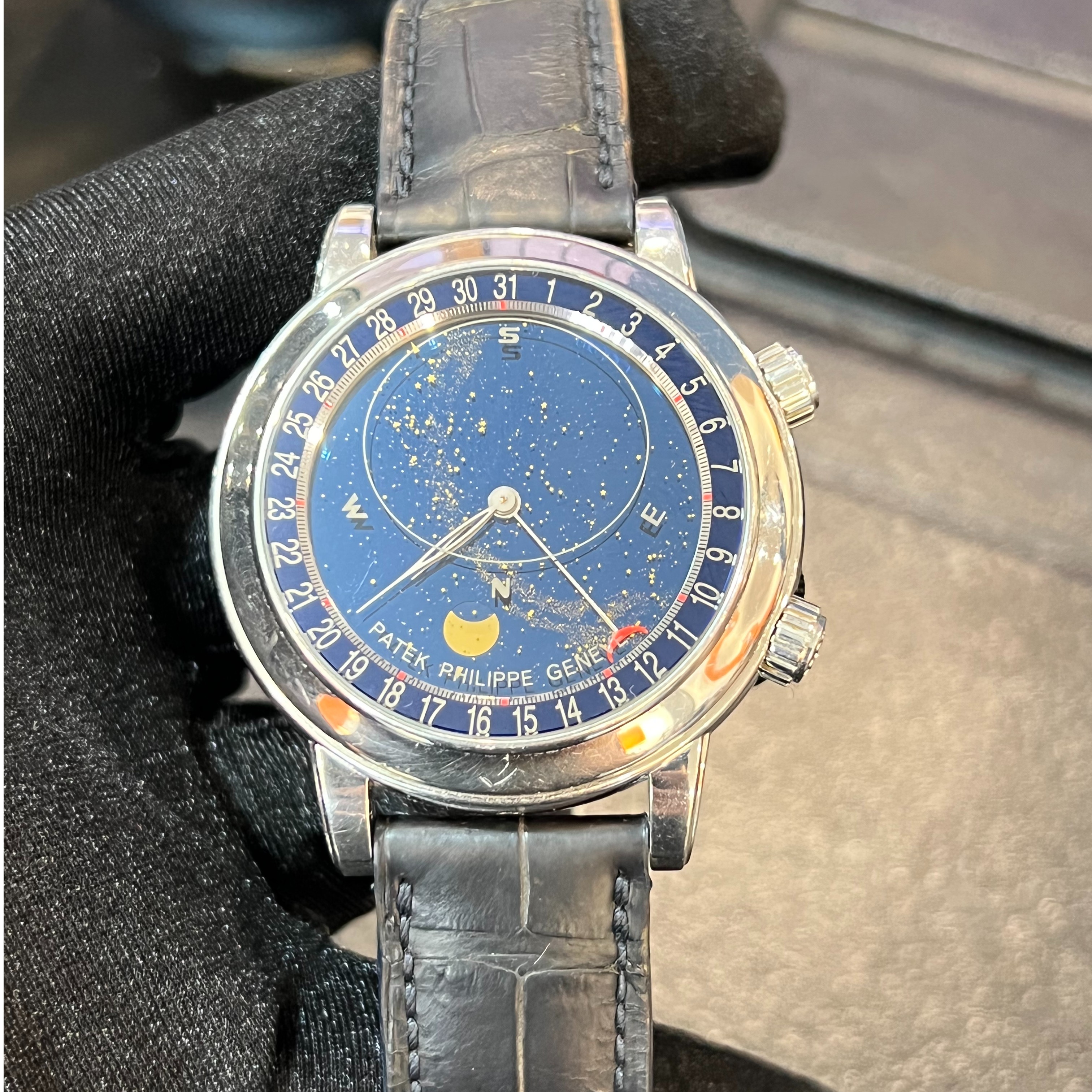 95新 Patek Philippe/百达翡丽 22年全套6102p星空时尚名表男士
