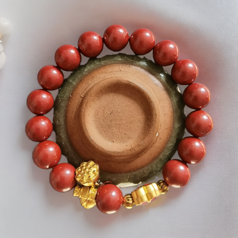 天然辰砂天然辰砂朱砂10mm帝王砂