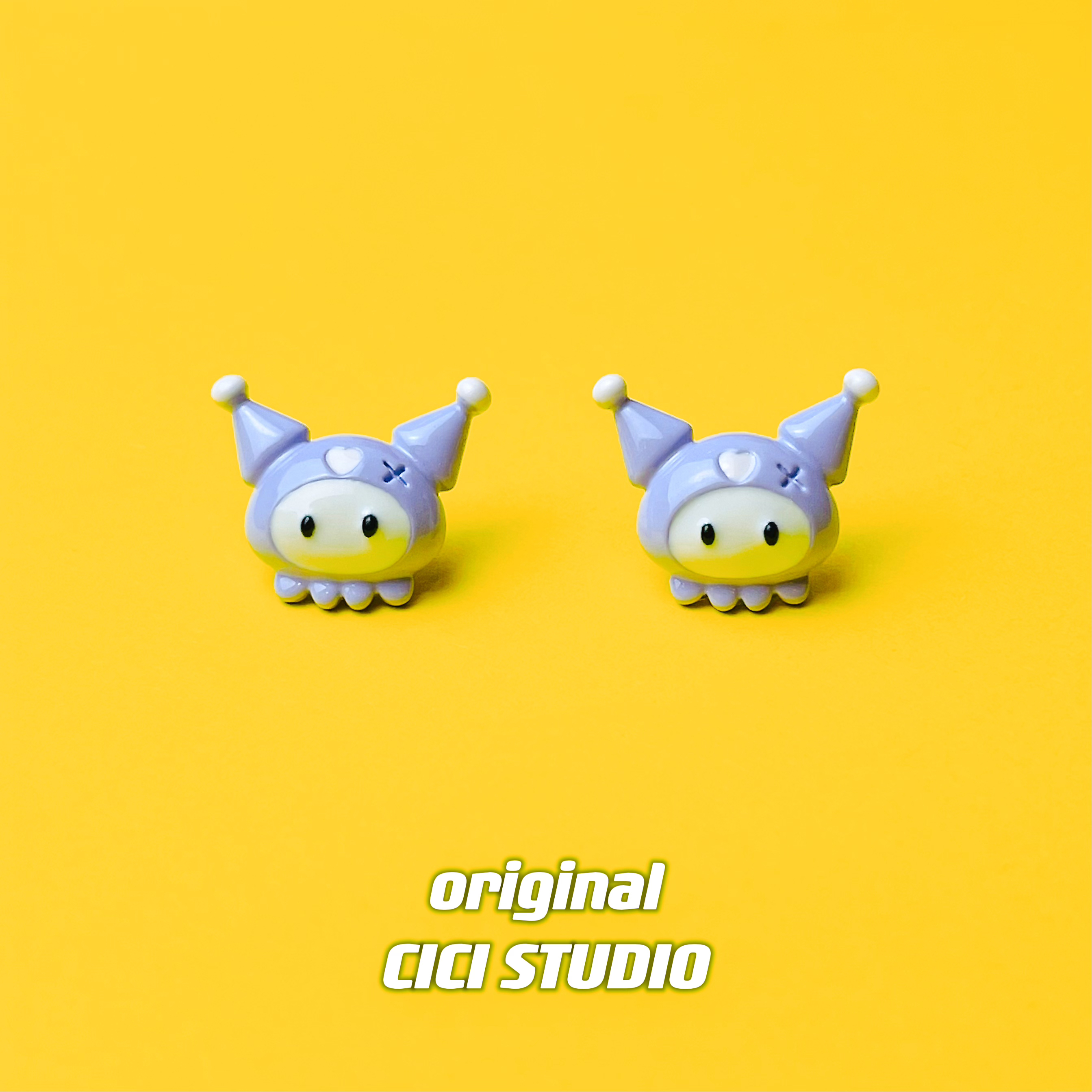 合金耳饰 CICI奇幻魔法创意卡通可爱kuromi库洛米美乐蒂银针耳钉