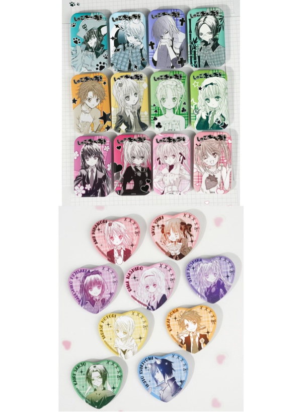 【拆盒】守护甜心圆角方浮雕心形闪吧唧变装卡牌iagf原画徽章盲盒