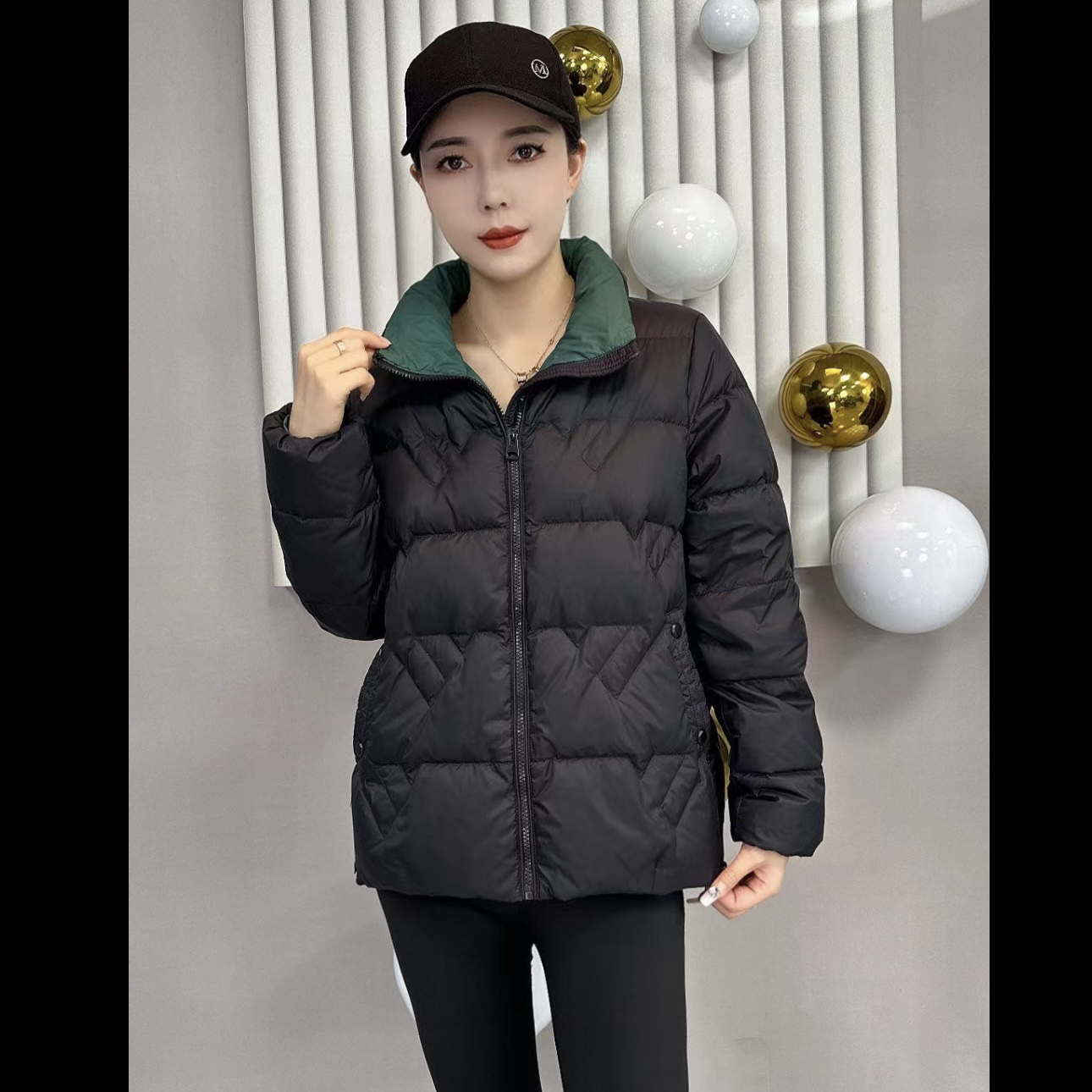 立领时尚羽绒外套