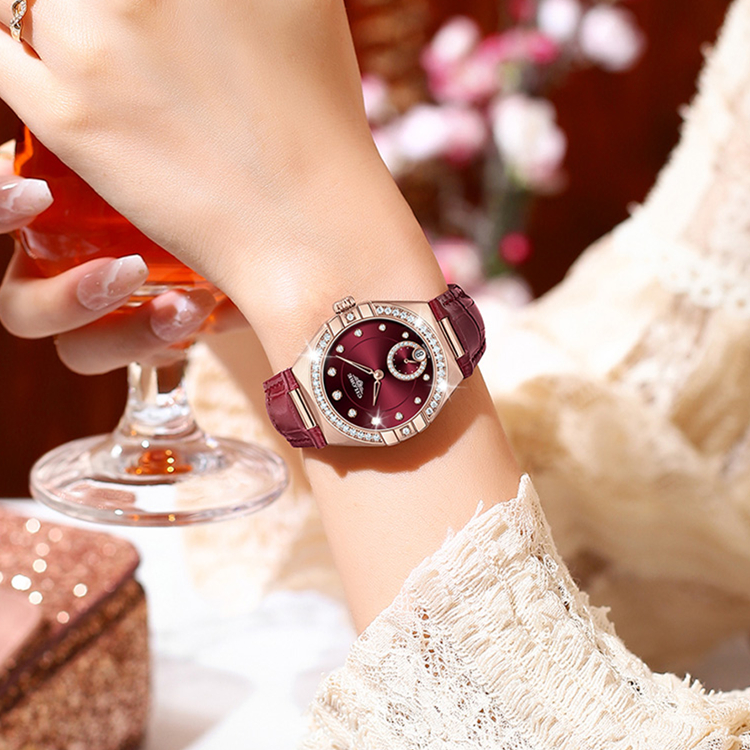 轻奢女款全自动机械腕表日历+镶钻款（小瑜）