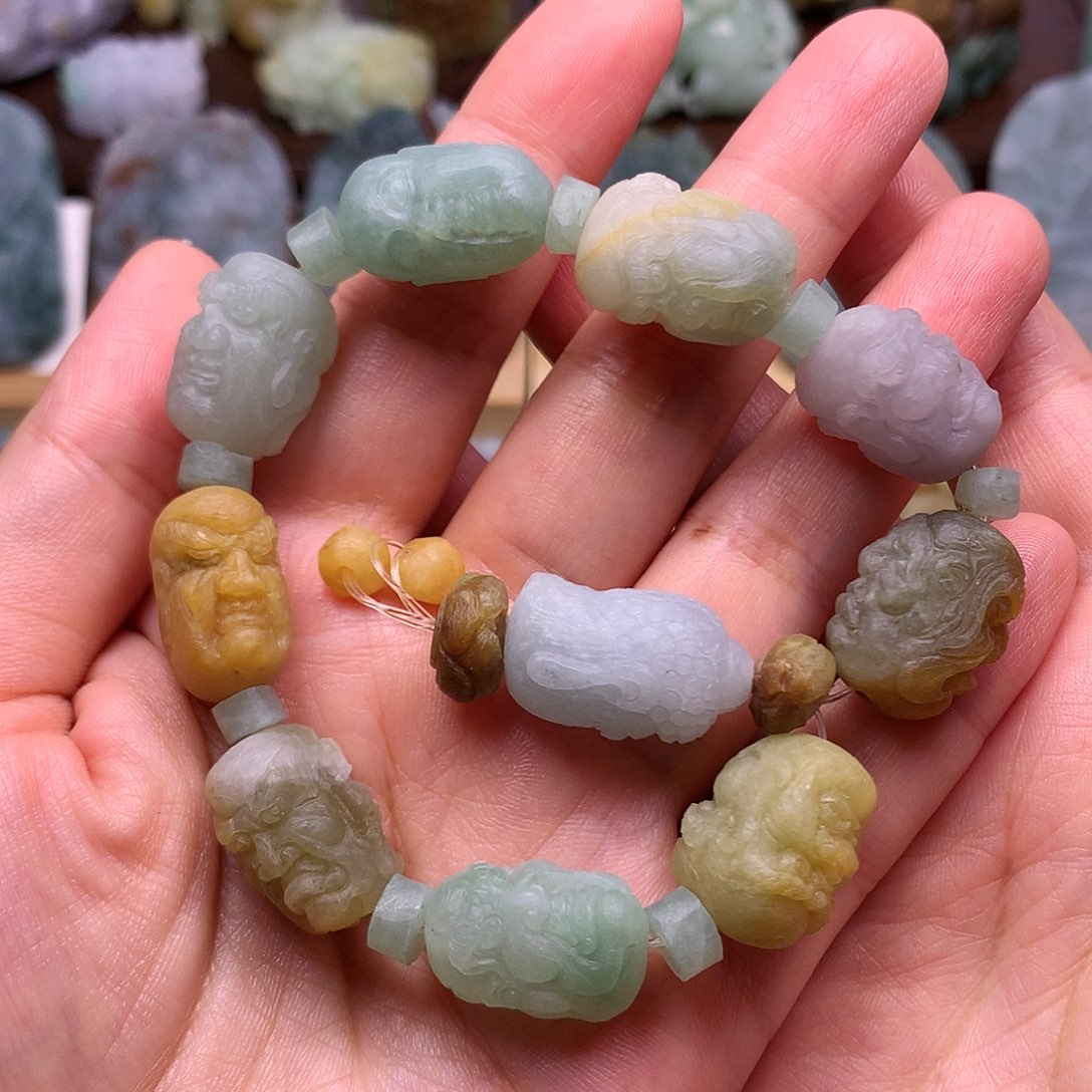 定制翡翠未镶嵌18罗汉