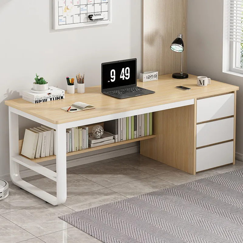 福思源办公室电脑桌家用简约写字台客厅书房学生学习桌卧室带抽屉