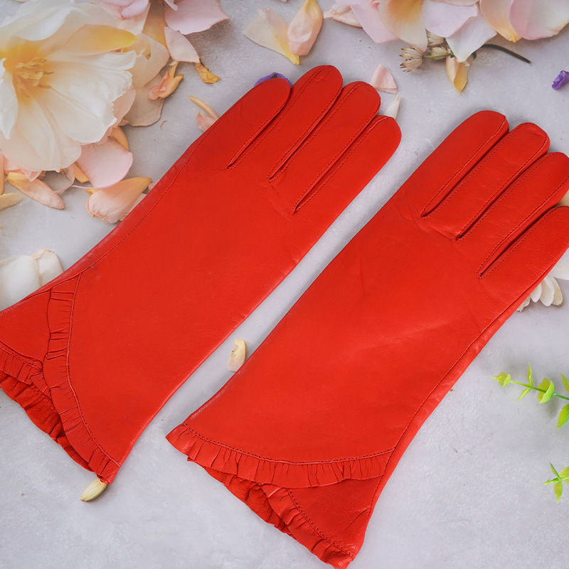 春秋保暖加绒彩色绵阳皮手套时尚透气加厚韩版春夏款手套