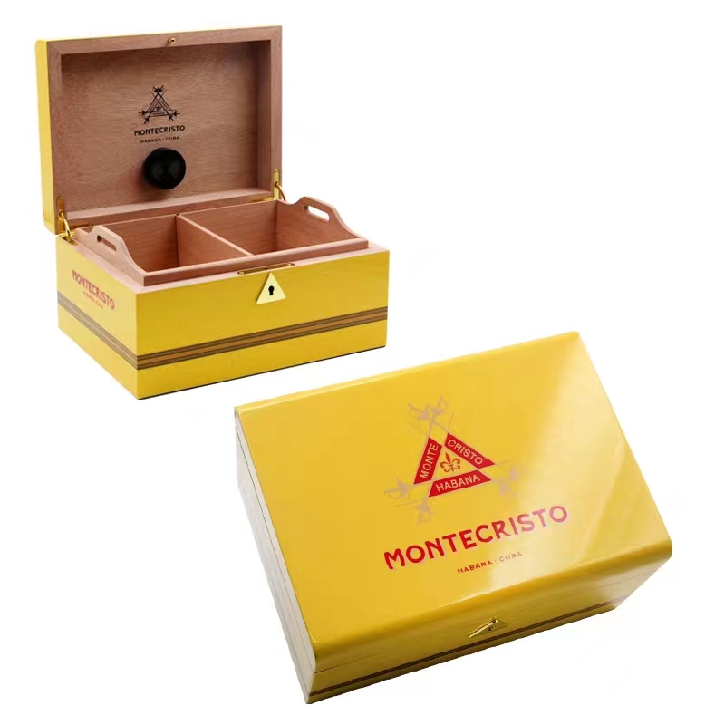 古巴哈伯纳斯原装进口蒙特MONTECRISTO雪茄盒雪松木加湿保湿养茄