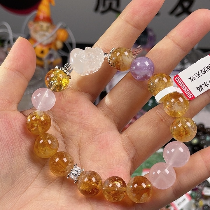 水晶手链未镶嵌多宝水晶12m