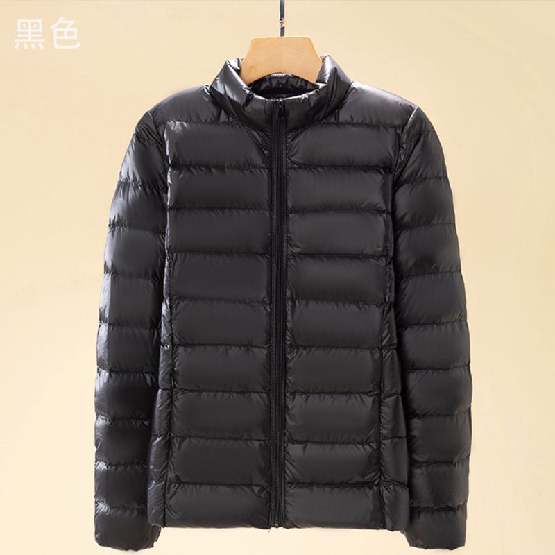 轻薄羽绒服女2023新款女连帽立领轻便修身薄款短款大码秋冬