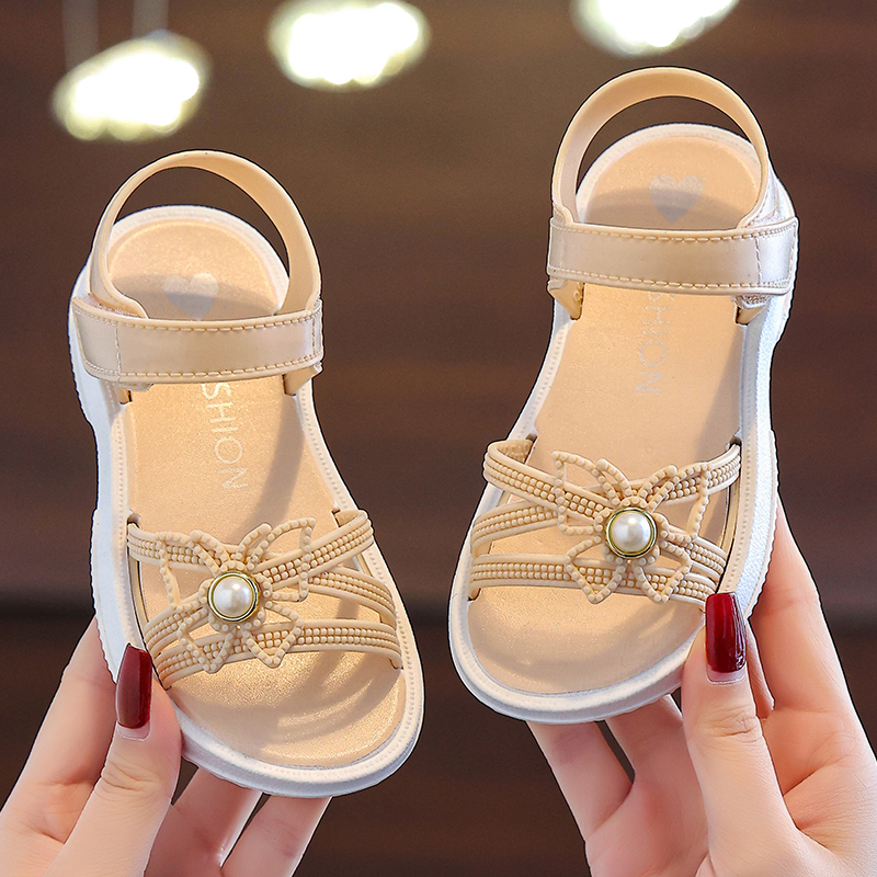 儿童凉鞋女童小童时尚夏季学生防滑软底凉鞋公主凉鞋小女孩童凉鞋