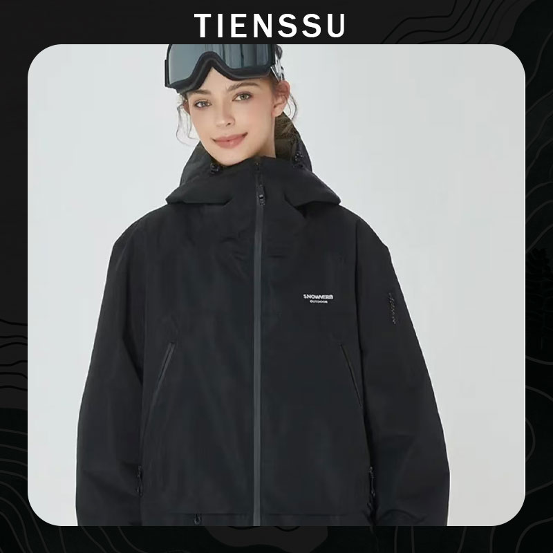 Tienssu单板滑雪服女男款防水防风防寒专业加厚保暖美式外套上衣