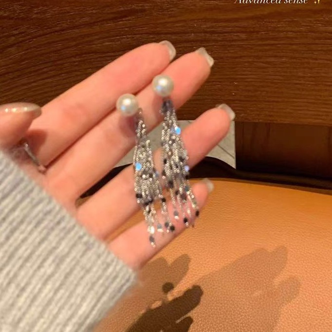 钛钢耳饰 EB-1221仙女气质百搭少女小众简约银色ins耳饰法式超仙